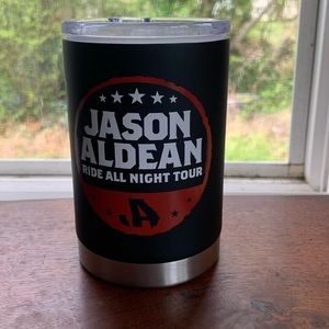 JASON ALDEAN Ride all night tour 11.8 oz.  Stainless steel thermal tumbler H & C